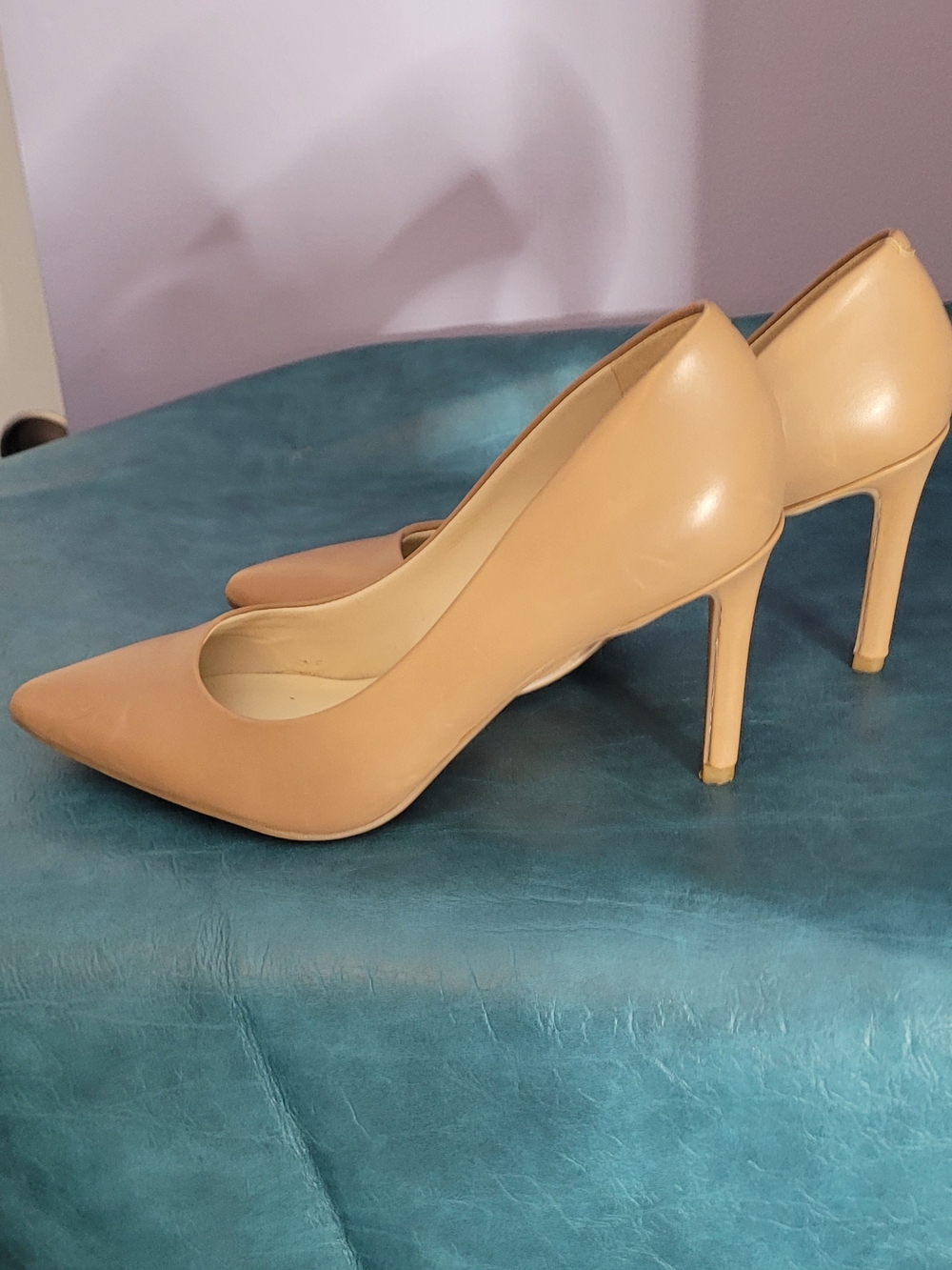 Nine West Beige Pointed-Toe Stiletto Pumps